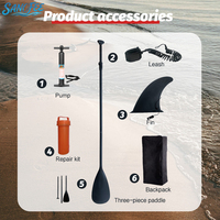 Ensemble de planches à pagaie gonflables, pompe, aileron, accessoires premium, PVC 1,2 mm, imperméable, écologique, SUP, surf, lacs, rivières, adultes