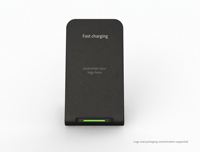 Support de charge sans fil 15W avec port Type-C, station de charge de bureau pliable 3-en-1 avec lumière LED pour smartphones