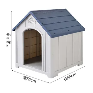 Casa para Perros Medianos de Material PP para Exteriores, Transpirable, Impermeable, Resistente a la Lluvia, al Sol y al Frío, para Todas las Estaciones, Caseta, Jaula, Villa para Perros - Product Image 4