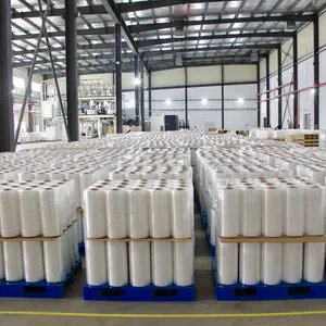 Sinyar Packing Film 100 Raw Material 20 Micron 80 Gauge Clear Plastic Wrap Manufacturer 50kg Lldpe Jumbo Roll Stretch Film
