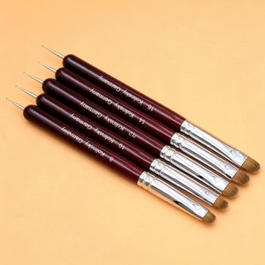 KOUYA BEAUTY Pinceau à ongles double embout pour French manucure, pinceau de nail art avec pointe à strass, outil de manucure pour salon de beauté, vente en gros - Product Image 5