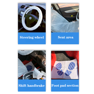 Toptan 100 adet tek kullanımlık plastik araba arabalar için klozet kapağı evrensel Fit koruyucu temizle kapakları - Product Image 5