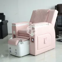 2023 rose vif ongles pédicure chaise canapé avec main Spa bol Massage pied Spa chaises pour beauté ongles Massage boutique