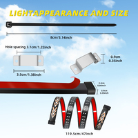 Nouvelles bandes lumineuses LED pour roues, accessoires de voiture, kit de bandes lumineuses sous le châssis avec faisceau pour camion, lumière d'avertissement stroboscopique