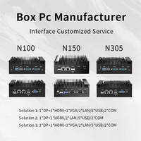 Mini PC Industrial Integrado Sin Ventilador N305/N100, Computación de Borde con Riel DIN, GPIO, RS232, RS485, LAN Dual, Intel Core I3, 32 GB de RAM
