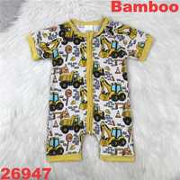 Pyjama en bambou RTS Hunting Pint, combinaison une pièce pour bébé, vêtements de nuit écologiques en viscose de bambou pour tout-petits, pyjama imprimé personnalisé