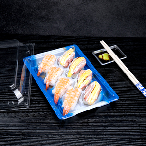 Nueva Caja de <span class=keywords><strong>Sushi</strong></span> Transparente Desechable con Tapa Alta para Comida Japonesa para Llevar, Impresa con Tapa - Product Image 4