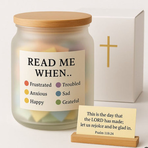 Novità: Barattolo di Preghiere con 90 Versetti Biblici in Bottiglia di <span class=keywords><strong>Carta</strong></span>, Decorazione da Scrivania Promozionale con Stampa UV - Product Image 3