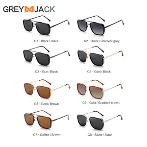 Gafas de sol polarizadas Greyjack, montura metálica negra TR, protección UV400, bisagras de resorte, gafas unisex para conducir y pescar - Product Image 2