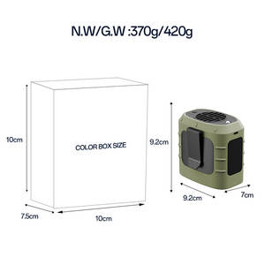 Ventilatore da Cintura Robusto per Lavoro all'Aperto 8000mAh Ventilatore Portatile con Clip da Cintura e <span class=keywords><strong>Power</strong></span> Bank 13000RPM Vento Forte e Torcia LED - Product Image 6