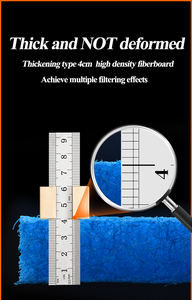 Tapis de filtre d'étang Koi <span class=keywords><strong>japonais</strong></span> durable, accessoire pour aquariums 50x50x4 cm, offre spéciale - Product Image 2