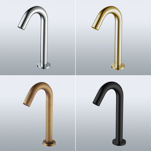 Matte Đen Cảm Biến Tap Cảm Biến Tự Động Vòi Nóng Lạnh Crane Sàn Núi Phòng Tắm Basin Chậu Vòi Chrome - Product Image 2