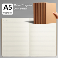 Carnets de notes promotionnels en gros, format A4 A5, lignés horizontaux, couverture rigide, pour étudiants du lycée