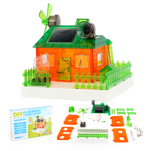 Solar energy <span class=keywords><strong>concept</strong></span> house <span class=keywords><strong>Kids</strong></span> house building block STEM building toys giocattoli educativi motorizzati per bambini con So - Product Image 2