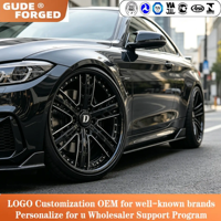 Nouvelles jantes forgées GUDE en alliage d'aluminium V1 19x9.5 19x10.5 à cinq branches, finition noire, pour 300z 350z 370z Infiniti Q50 Q60