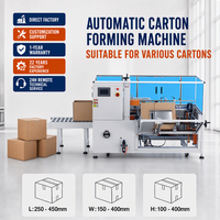 Machine automatique de scellage de fonds de cartons à haute précision pour l'expédition express, formateur de cartons et érigeuse de boîtes