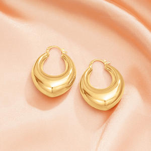 Meiaworks <b>Hoop</b> <b>Earrings</b> Gold Plated Zinc Alloy Unisex Trendy <b>Fashion</b> Jewelry <b>Earrings</b> - Product Image 4
