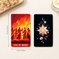 Vente en gros de cartes de tarot artistiques pastel, 78 cartes, cartes de divination spirituelle, cartes de tarot Rider Waite, papier, portables, écologiques, OEM ODM