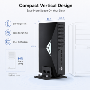มินิพีซีเกมมิ่งทรงพลัง Core I9 I7 I5 9900T สำหรับเกมเมอร์ RTX3050 8G แรม 64GB NVME WiFi6 รองรับ 8 คอร์ 3 จอแสดงผล 8K DDR4 MV200 ประสิทธิภาพสูง - Product Image 5