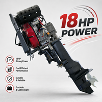 Marinpower HD-A18D 18HP 4-Tak Silinder Tunggal Berpendingin Udara Motor Tempel Diesel untuk Kapal Nelayan-Portabel & Mudah Dioperasikan