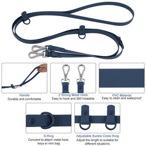 Laisse de dressage pour chien en sangle enduite de PVC solide, durable et luxueuse, imperméable, longue, pour l'appel, le suivi, la natation et la formation - Product Image 6