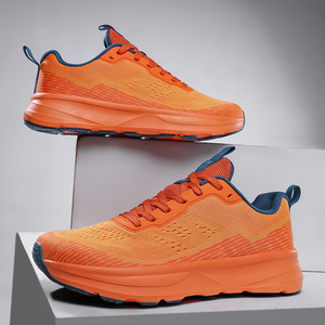Nuove Scarpe da Corsa Uomo US 13 14 EU 47 48 con Suola Spessa Ammortizzata, Arancione Vibrante, Leggere in Mesh per Jogging, Palestra e Allenamento - Product Image 4