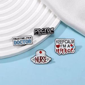 Bán Buôn <span class=keywords><strong>Pins</strong></span> Y Tá Huy Hiệu Kim Loại Sáng Tạo Bác Sĩ Trâm Hợp Kim <span class=keywords><strong>Corsage</strong></span> Phụ Kiện Kim Loại Men Ve Áo Pin - Product Image 2