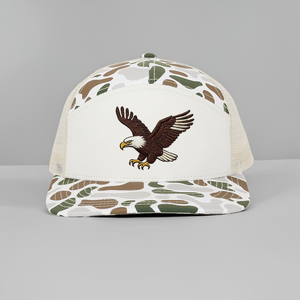 Casquette Snapback 7 Panneaux Personnalisée avec <span class=keywords><strong>Logo</strong></span> Brodé, Casquette Trucker en Maille Respirante, Casquette de Sport à Visière Plate, Casquette Snapback Camouflage - Product Image 4