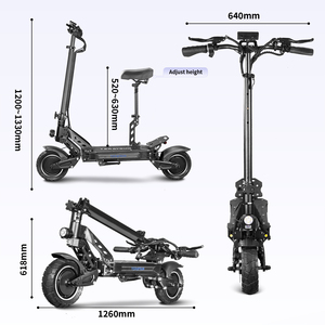 Trottinette Électrique Adulte avec Siège, Moteurs Simples/Doubles, Accélérateur à Empreinte Digitale NFC, Affichage LED Coloré, pour Tout-Terrain et Déplacements Urbains, En Stock aux États-Unis - Product Image 2