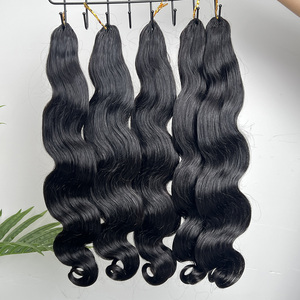 Extensions de cheveux humains ondulés au crochet, pré-séparées, effet plume - Product Image 2