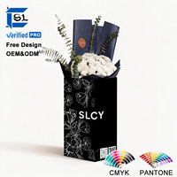 Wholesale Flower Black Paper Packaging Boxes Custom Exquisite Cardboard Vase Waterproof Decoration Paper Boxes for Flowers