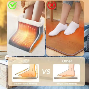 Chaussons chauffants électriques en velours matelassé et polaire, rechargeables par USB, pour l'hiver et l'intérieur - Product Image 6