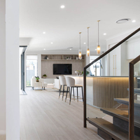 Casa Prefabricada de Acero Ligero de Dos Pisos, Diseño Moderno, Interior Espacioso, Dormitorio, Cocina, Baño, Sala de Estar, Instalación Rápida