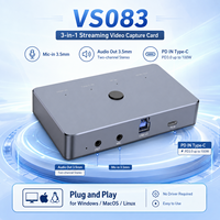 Tarjeta de Captura de Video HDMI DP USB-C 4K*60Hz, Entrada 3 en 1, PD 100W, VRR, HDR, Salida en Bucle, NV12, YUY2, IT9337, para Transmisión en Vivo