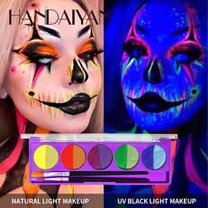 ผงเพ้นท์ร่างกายประกายแสง UV แบบกำหนดเองแวววาว10สีเครื่องสำอางที่ละลายน้ำได้สำหรับการเพ้นท์หน้า - Product Image 1