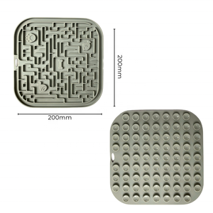 Tapis à lécher carré en silicone pour animaux de compagnie, assiette d'alimentation pour animaux, assiette à alimentation lente - Product Image 5