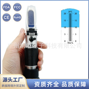 Refractómetro portátil Xiuyuan RHB-20ATC 0-32% Brix ATC Medidor de contenido de azúcar para frutas y leche de soja - Product Image 3