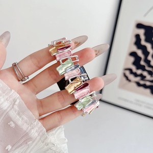 สายนาฬิกาโลหะทรงเรขาคณิต Upro สำหรับ Apple Watch 10 9 8 7 6 5 4 SE 45 มม. 41 มม. 44 มม. 40 มม. สายนาฬิกาข้อมือแบบหรูหราสำหรับผู้หญิง - Product Image 5