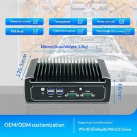 Ordinateur de contrôle industriel sans ventilateur basé sur Core i5, double port réseau, ports série, faible consommation, IPC embarqué, 8 Go de RAM, disque dur en option