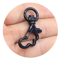 Fermoir à homard pivotant en métal, mignon fermoir à coquille, pouce, lune, étoile, fleur, cœur, bijoux, pièces