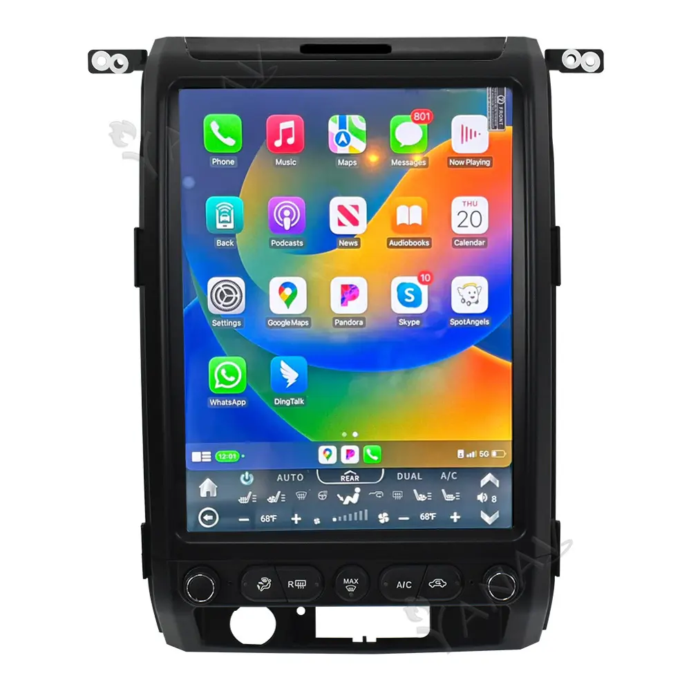 Pemutar DVD mobil layar sentuh, Radio otomatis penerima Stereo navigasi GPS Android 12 256GB, untuk Ford F150 2009-2012