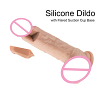 Realistischer Dildo mit flüssigem Silikon und starkem Saugnapf, G-Punkt und Anal stimulator, Sexspielzeug für Erwachsene für Frauen Männer Paar