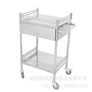 Yifuxing Stainless Steel Medicine <b>Trolley</b> Thickened Design For Hospital Use - Product Image 4