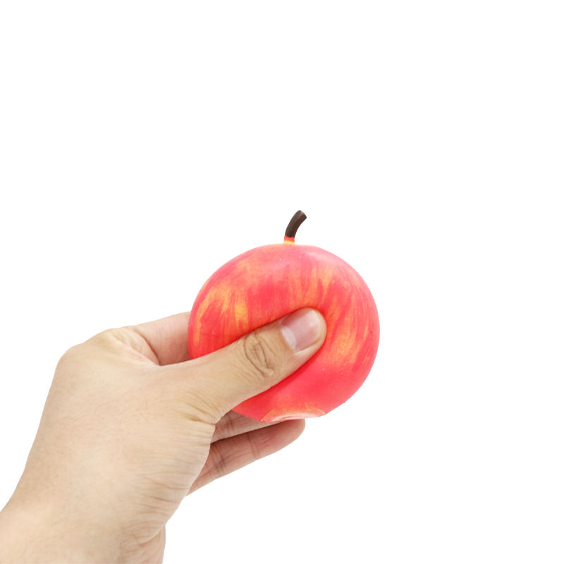 Custom Red Anti-Stress Apple Stretch Ball Toy TPR Fruit Toy for Unisex Kids Aged 5-7 Years for Boys and Girls