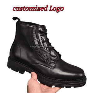 Haut de gamme qualité hiver hommes luxe Designer Premium cuir véritable veau Vintage cheville <span class=keywords><strong>Martin</strong></span> bottes maître chaussures pour homme - Product Image 3