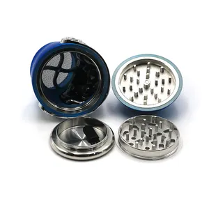 Newest Zinc Alloy Ghost Head Shaped Herb Grinder Tobacco Grinder 4 Layers Mixed Color For Smoking Accessories