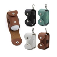 Mini sac à balles de golf à suspendre à la taille, housse en cuir PU, pochette d'accessoires de golf portable avec clip de ceinture, organisateur de golf pour sports de plein air