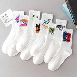 Top biểu tượng tùy chỉnh chất lượng cao mùa đông Crew Jacquard thư dễ thương thoáng khí thể thao Vớ unisex Vớ thể thao với logo - Product Image 4