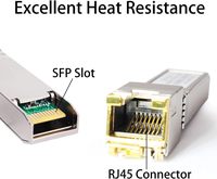 Transceptor Modular Ethernet de Cobre SFP Gigabit 1000Base-T a RJ45 de 100m para FTTH, Empalme por Fusión, Fibra para Comunicación