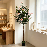 Nouvelles fleurs artificielles de mariage, faux arbre de camélia en pot, arbres artificiels, articles de Noël, décoration intérieure et extérieure pour bars et salles.